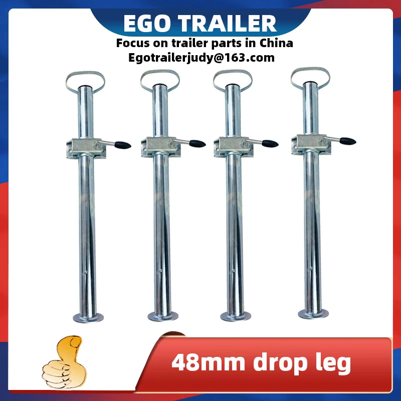 Ego 4sets 48mm Prop Drop Stand 700mm Long for Trailer Jockey Leg & Clamp RV Parts Camper Caravan Accessories
