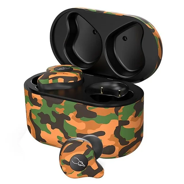 Камуфляж Sabbat E12 Ультра Камуфляж TWS истинный беспроводной v5.0 Bluetooth наушник aptX Беспроводное зарядное устройство гарнитура в ухо St - Цвет: Sahara