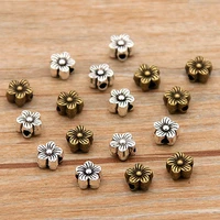 pulchritude 60pcs 66mm two color small flower bead spacer bead charms for diy beaded bracelets jewelry handmade making