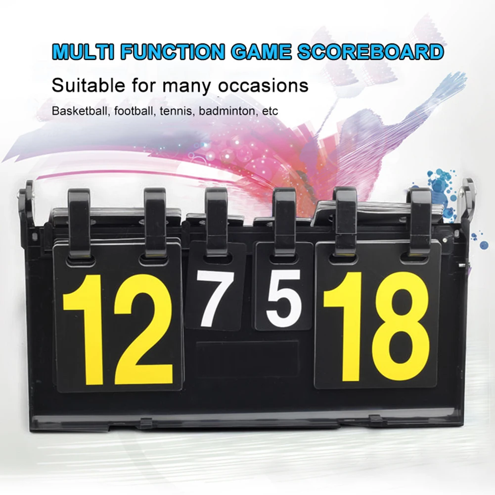 Sport Table Tennis Scoreboard 4-Digit Score Board Basketball Football Volleyball for Easy Safety Exercise Accessories