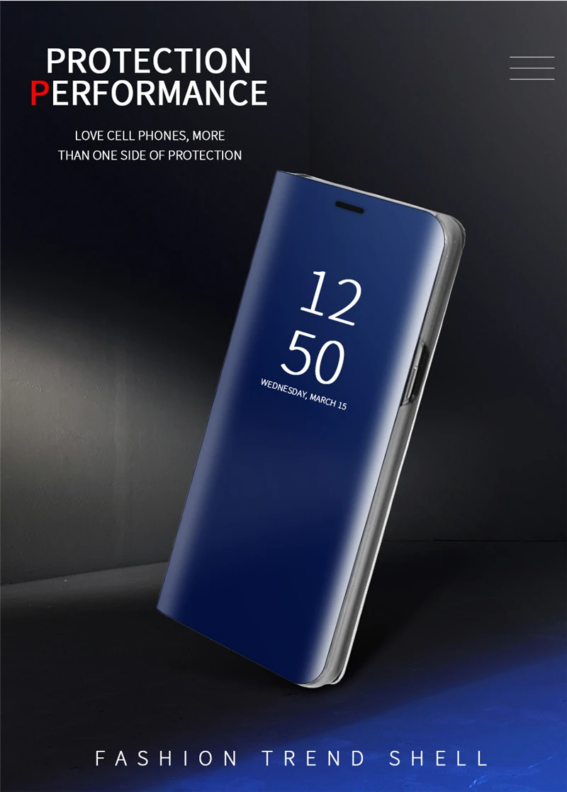Зеркальный умный флип-чехол для Samsung Galaxy Note 20 Ultra 5G Роскошный прозрачный кожаный