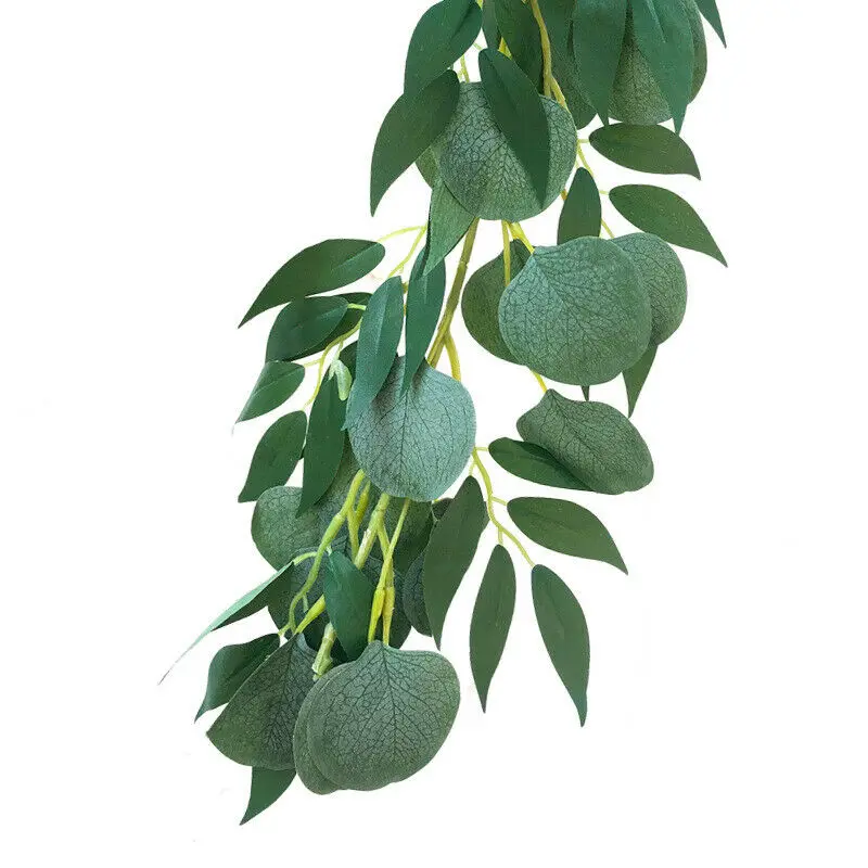 

2Meter Artificial Eucalyptus Leaves Vine Greenery Garland Wedding Party Room Decor Wedding Exhibition, Decoration, Green Plant