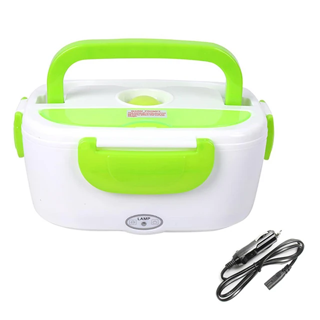 AHTOSKA Электрическая Подогреватель 220 В / 12 В Отопление Lunch Box Двухслойная Отопление Автомобиль Духовка Удобная Рисоварка - Цвет: 12v Green