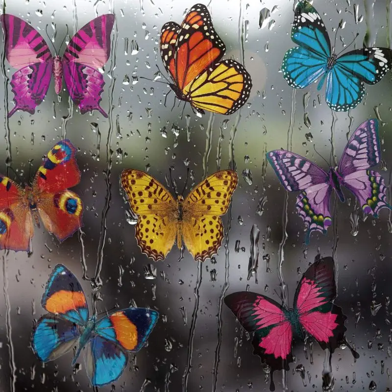 

Butterfly Window Clings Glue-free Electrostatic Anti-Collision Window Glass Door Windows Refrigerator Vinyl Stickers