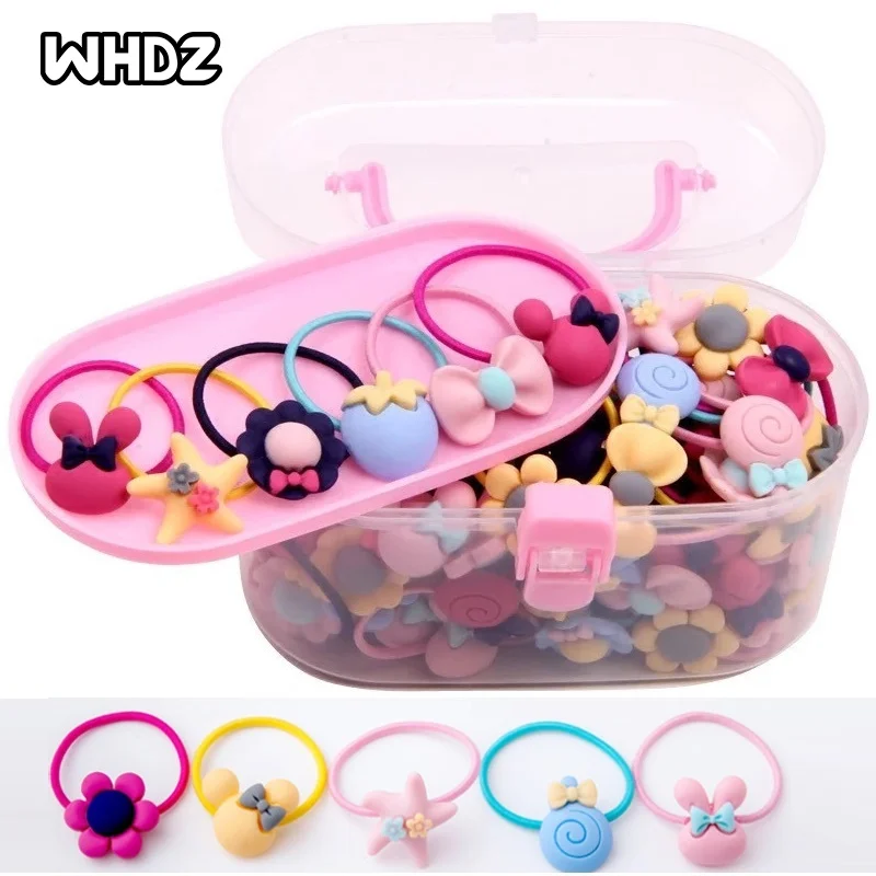

40pcs Girl's Elastic Hair Ties Soft Rubber Bands Hair Bands Holders Pigtails Hair Accessories for Girls Infants Toddlers