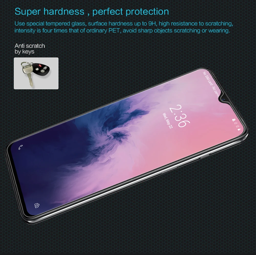 Для Oneplus 7/6 T/6/5 T/5 стеклянный протектор экрана Nillkin 9H жесткий прозрачный защитный закаленное стекло для One Plus 7/6 T/6/5 T/5