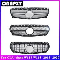 auto car for mercedes benz cla class w117 w118 diamond gt amg plastic front bumper middle grill center vertical bar 2013 2020