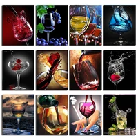 muxun full squareround drill 5d diy diamond painting stained wine glass for embroidery full set landscape 5d home decor gift