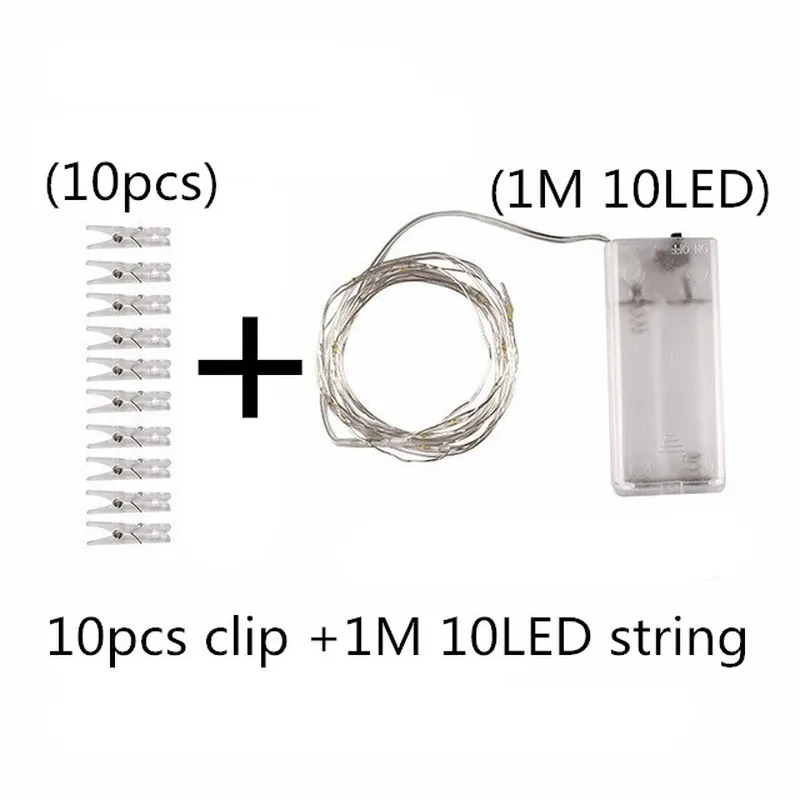 Медный провод зажим для фото светодиодные гирлянды рождественские украшения