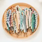 Dvacaman INS макраме скрученный брелок для женщин Boho ручной работы брелок для ключей брелок для макраме сумка очаровательные ювелирные изделия с защитой от потери аксессуары