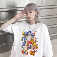 harajuku style korean snack girl cartoon print t shirt casual loose t shirt