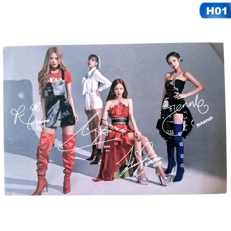 1 16,9*11,5 см KPOP Blackpink Ablum картина фото карты ЛОМО карта картина открытка украшение канцелярские принадлежности для поклонников подарок - Цвет: 1