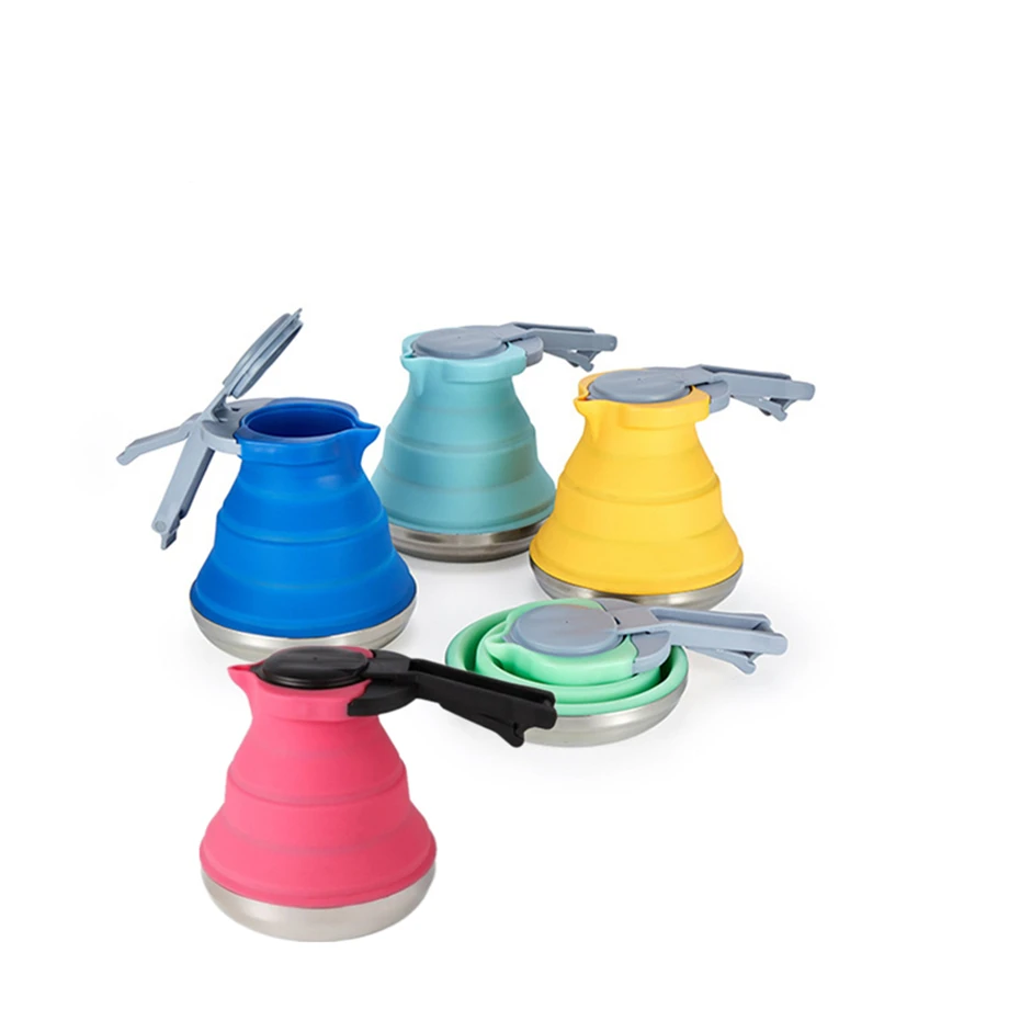 1.5L силиконовый чайник для воды складной горшок Кемпинг путешествия Туризм