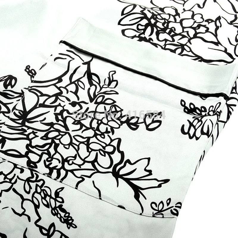 Мужские Длинные рукава Шелковый халат шелковый кимоно атласный пеньюар мужской