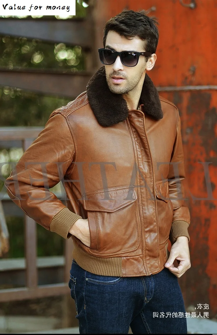 

Free Top winter warm leather jacket.Eur plus Size motorcycle jackets,mens genuine sheepskin coat.Cool,