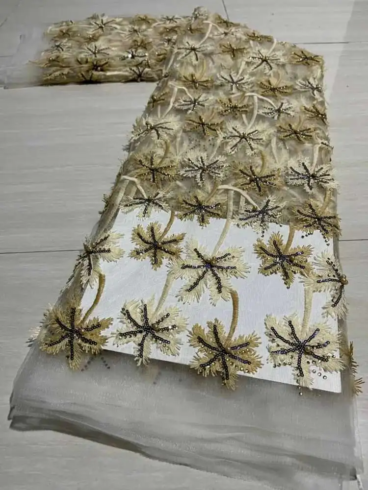 

High Quality Net Lace French Tulle Fabric African Women 2021 JY5015