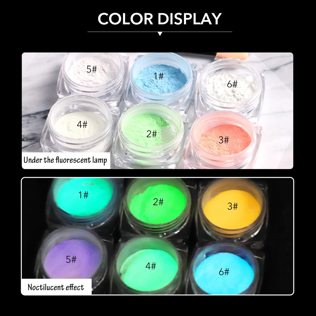 Неоновые цвета Блестящий лак для наращивания ногтей порошковое покрытие