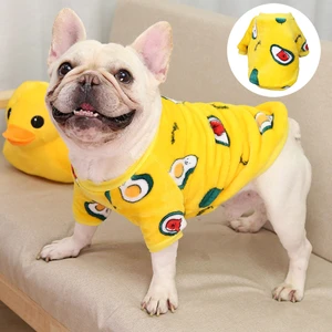 Pet Clothes Medium-Sized Dog French Bulldog Clothes Puppy Autumn And Winter Warm Pajamas Jacket Pet Supplies Kitty