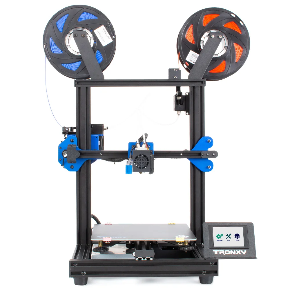 Kaufen Neueste 3D Drucker 2 In1Out Extruder Dual Farbe Druck Filament Spulen Titan Extruder Filament Run-out Erkennung XY-2PRO-2E