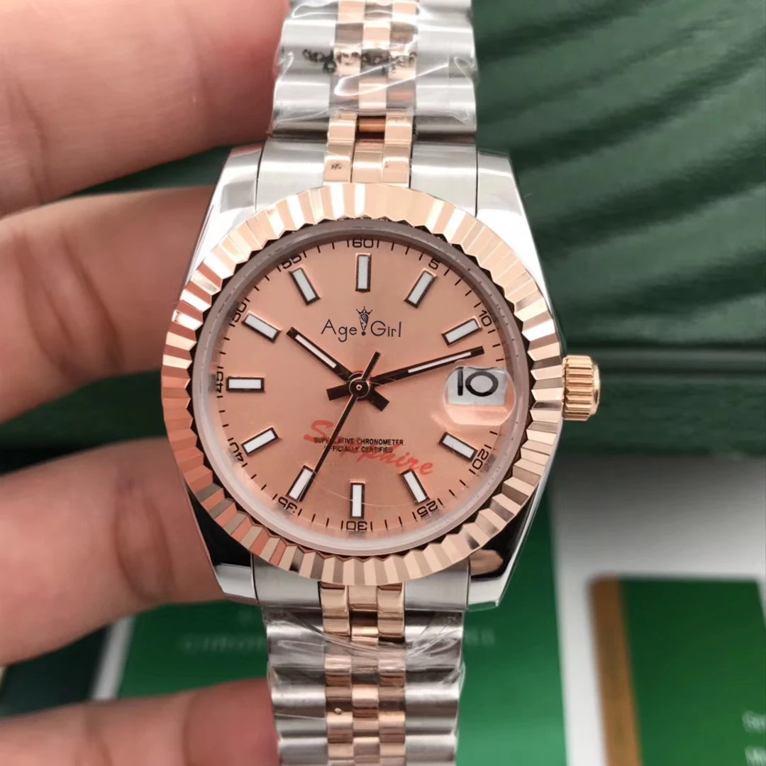 

Classic Stainless Steel Sapphire Watch Women Lady Automatic Mechanical Diamond Silver Rose Gold Black Limited Datejust 31mm