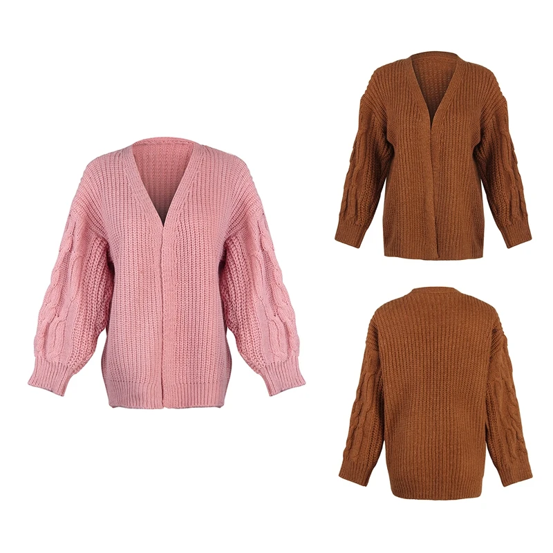 

Женский кардиган с длинным рукавом, свободная вязаная кофта оверсайз, пальто с запахом, свитер, пальто