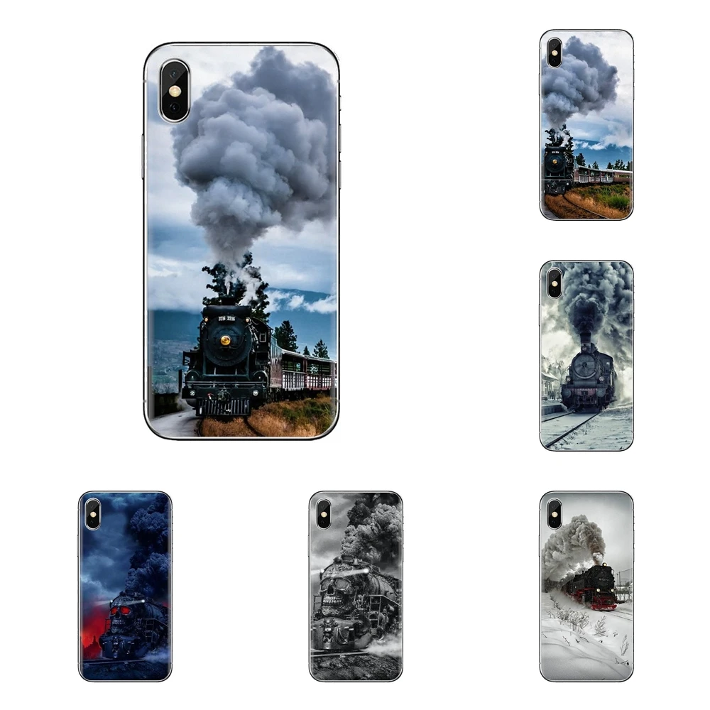 Поезд с паровозом старый поезда для samsung Galaxy S3 S4 S5 мини S6 S7 край S8 S9 S10 Plus Note 3 4 5 8 9