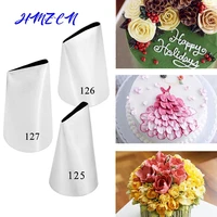 large stainless steel nozzle icing piping nozzles cream cake decorating tools pastry tip fondant baking accessories 125126127