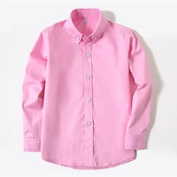 new boys solid shirt kids long sleeve tuxedo shirts for spring summer children cotton performance casual clothing
