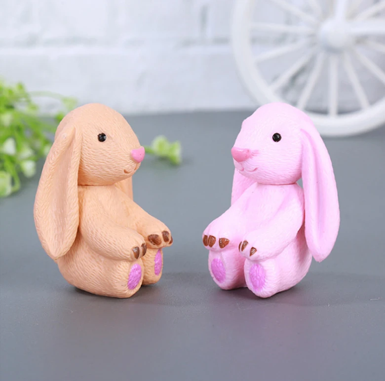4 шт Kawaii талисман мультфильм белый розовый синий желтый кролик длинные уши Кролик
