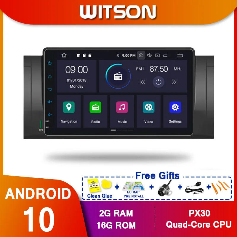 WITSON! Android 10 Octa core PX5 автомобильный DVD плеер для BMW E39 M5 (1995 2003) X5 E53 (2000 2007)