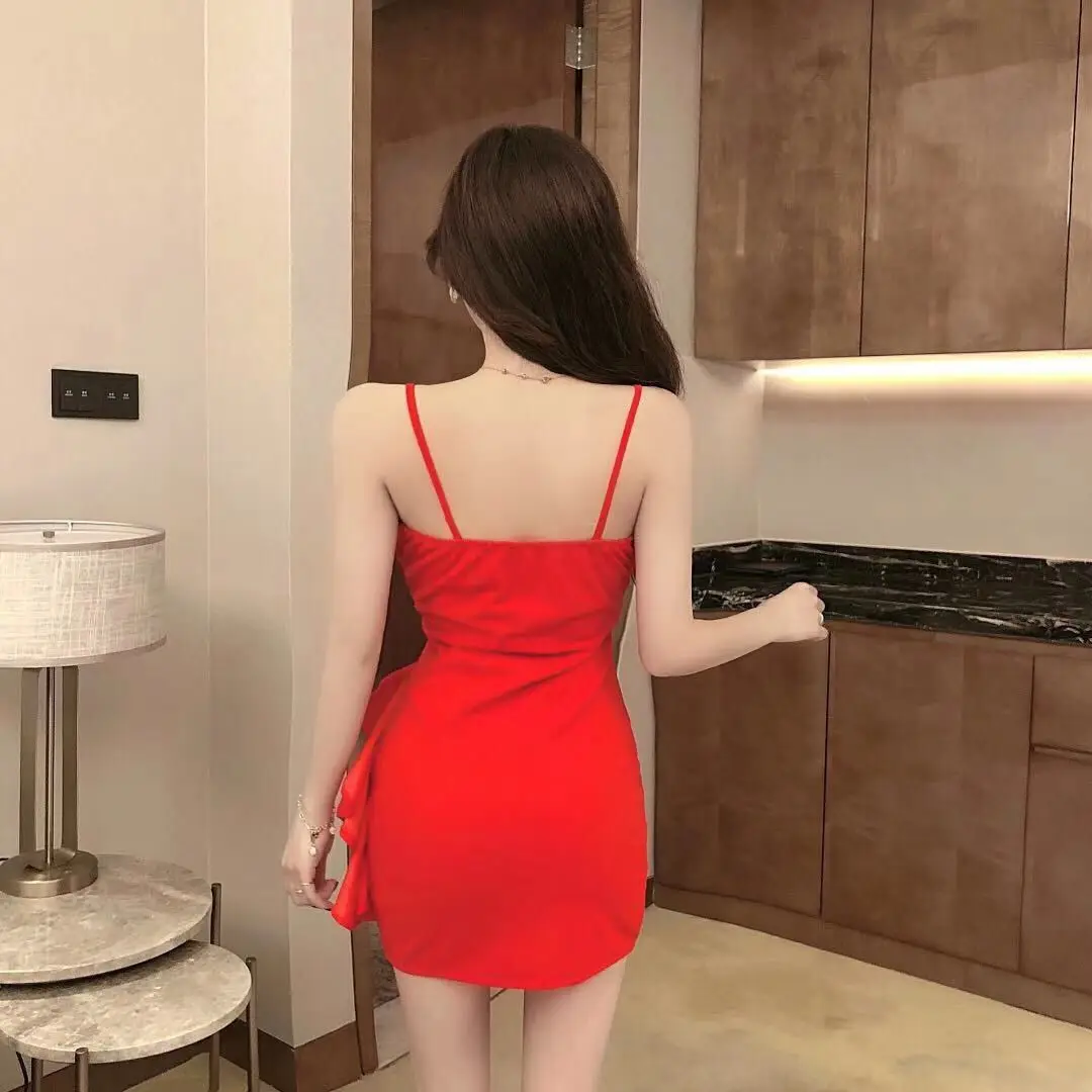 

Summer New Sexy Strap Bottoming Fashion Elegant Backless Tight Skirt Nightclub Women's Dress