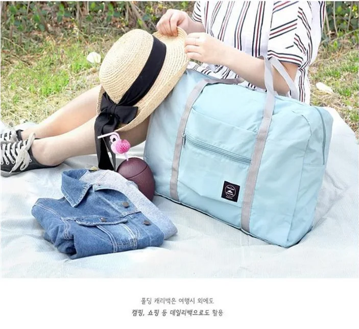 Легкая складная дорожная сумка для хранения водонепроницаемая кожаная уличная