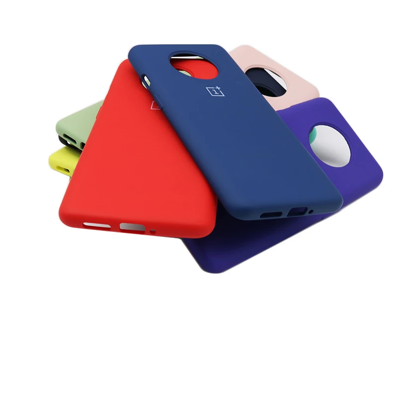 Оригинальный жидкий силиконовый чехол Oneplus 7T с мягкой отделкой защитный для