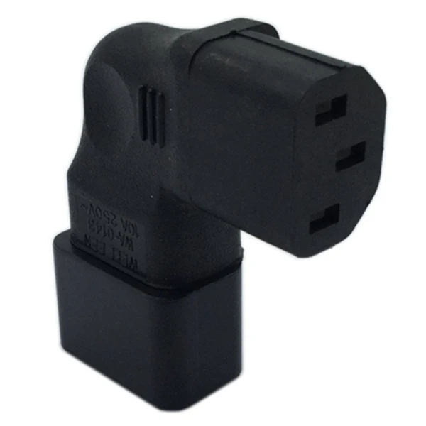 Лидер продаж-правый угол IEC 320 C14 3 контактный разъем для C13 женский PDU PSU UPS Мощность