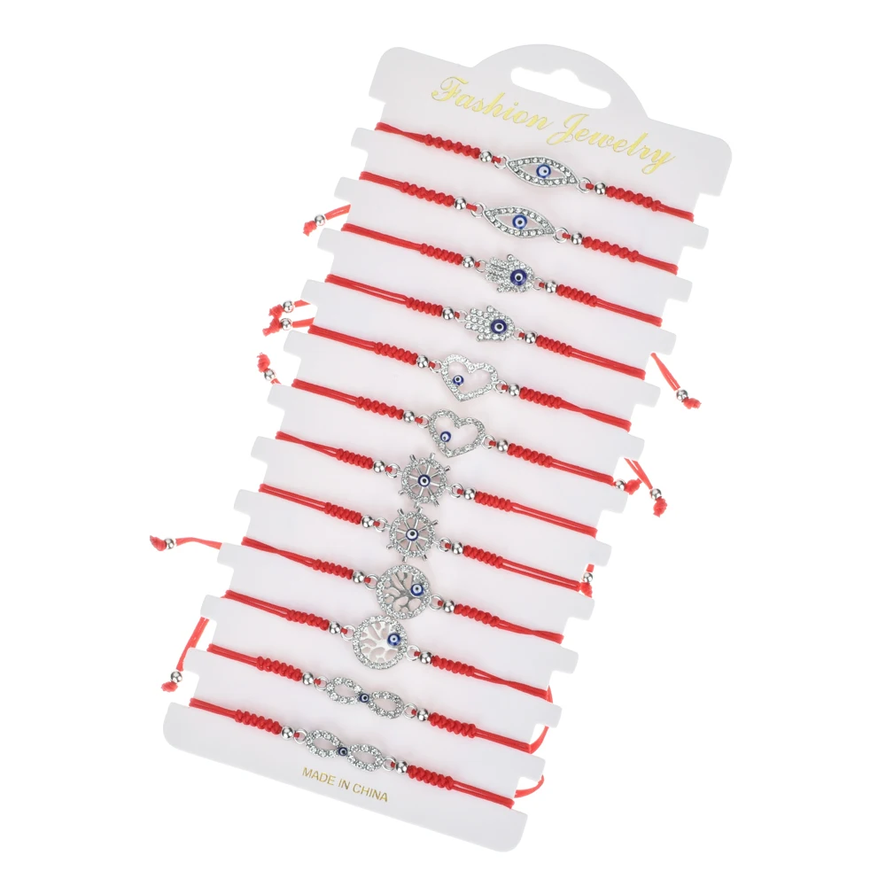 Древо жизни ручной Плетеный Красный браслет косы Турция Дурной глаз удача