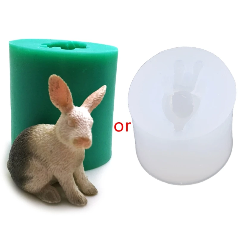 

3D Silicone Rabbit Cake Decorative Mold Easter Rabbit Animal Modeling Candle Mold Gypsum Resin Mold