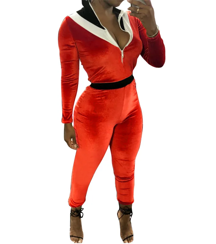 Элегантный бархатный комбинезон в стиле пэчворк для женщин повседневный на