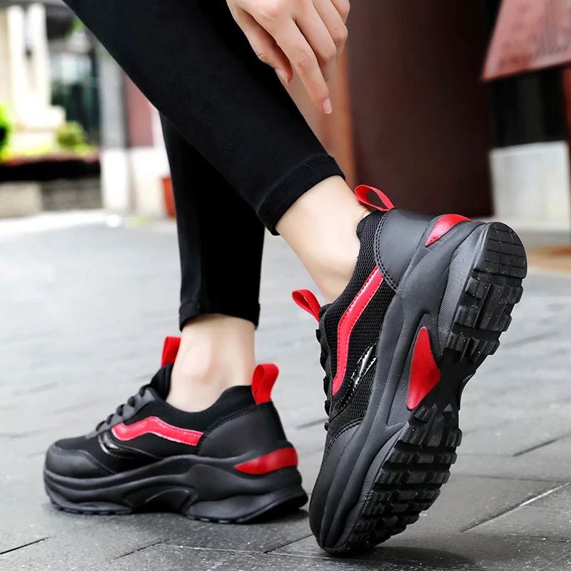 Женские кроссовки светильник дышащая сетчатая обувь для бега женская