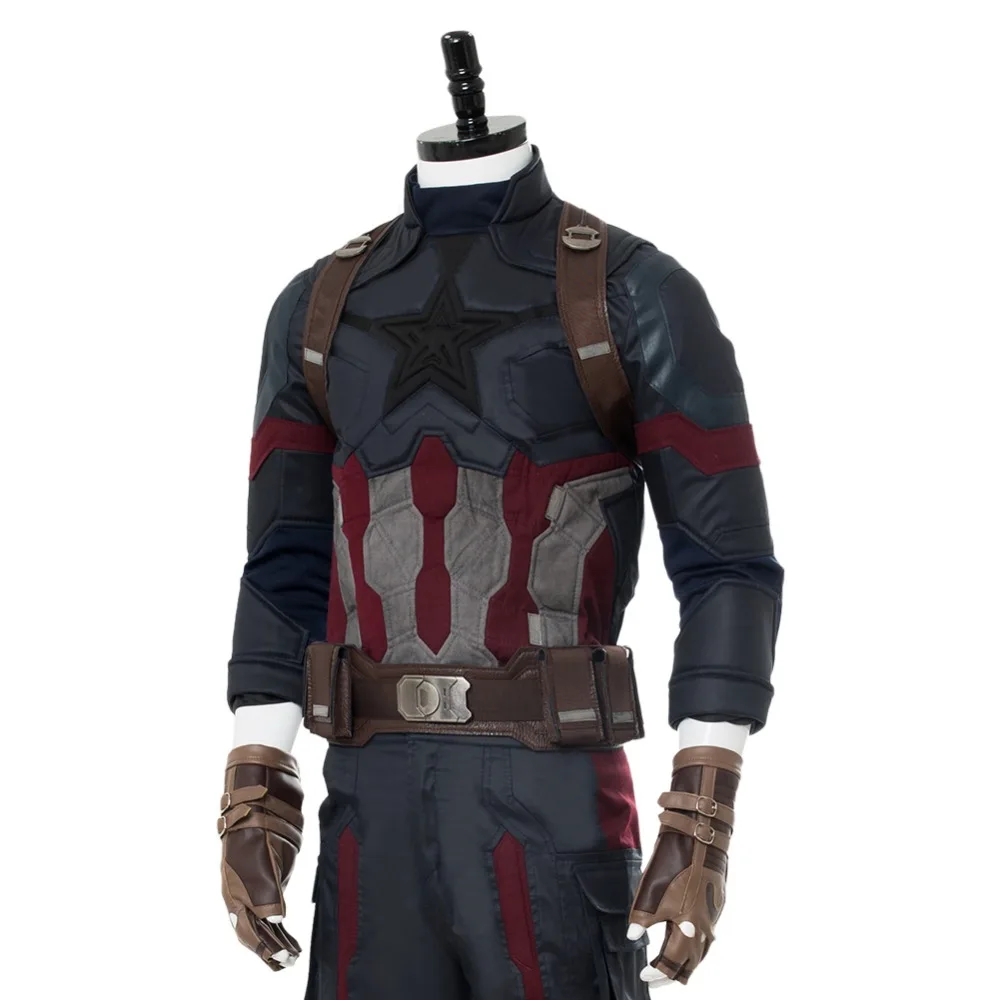 Костюм Капитана Америки Мстители Бесконечная война Капитан Америка Косплей Steven Rogers наряд на карнавал костюмы на Хэллоуин