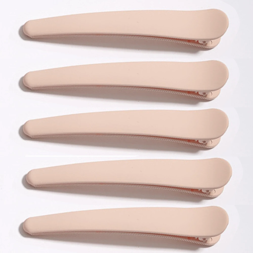beige 1/5 шт Акриловые Яркие цвета для мытья лица аксессуары для волос утка рот заколка Утконос шпилька челка клип парикмахерские зажимы - Цвет: beige