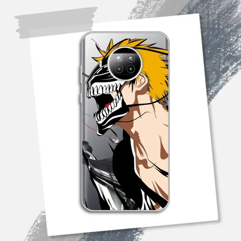 

Japanese Anime Bleach Phone Case Transparent for xiaomi redmi note 8 9 9s 11 10t lite pro