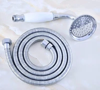 hotelspa chrome brass 59 extra long flexible tube stretchable hose pipe ceramic hand held spray shower head dhh029