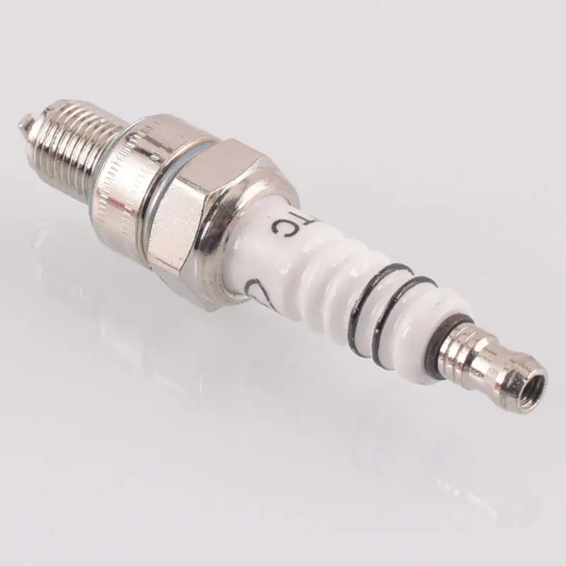 

X7AE 2Pcs Metal Spark Plug A7TC 10mm Fit for Dirt Bike Moped GY6 50cc 70cc 90cc 125cc 150cc Scooter