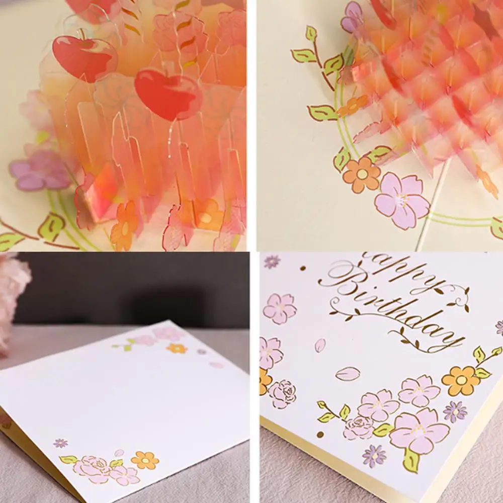 3D выдвижные открытки на день рождения для девочек детей жены мужа