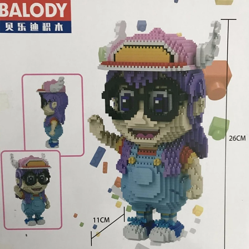 Мини блоки аниме милая модель Arale Мультяшные маленькие Строительные кирпичи