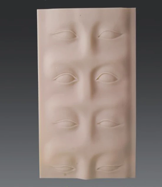 10Pcs 3D latex Permanent Makeup Tattoo Training Practice Fake Skin Blank Eye Lips Face For Microblading Machine Beginner | Красота и