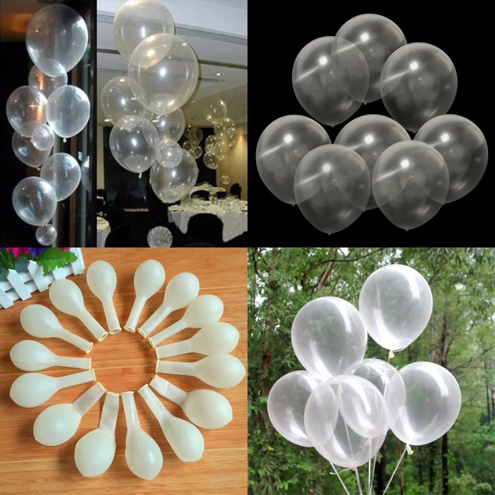 10 шт./лот 12 дюймов 2 8 г прозрачный латексный воздушный шар для свадебного