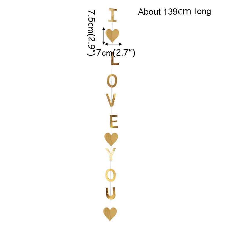 WEIGAO розовое золото/красный надпись I LOVE YOU | Дом и сад