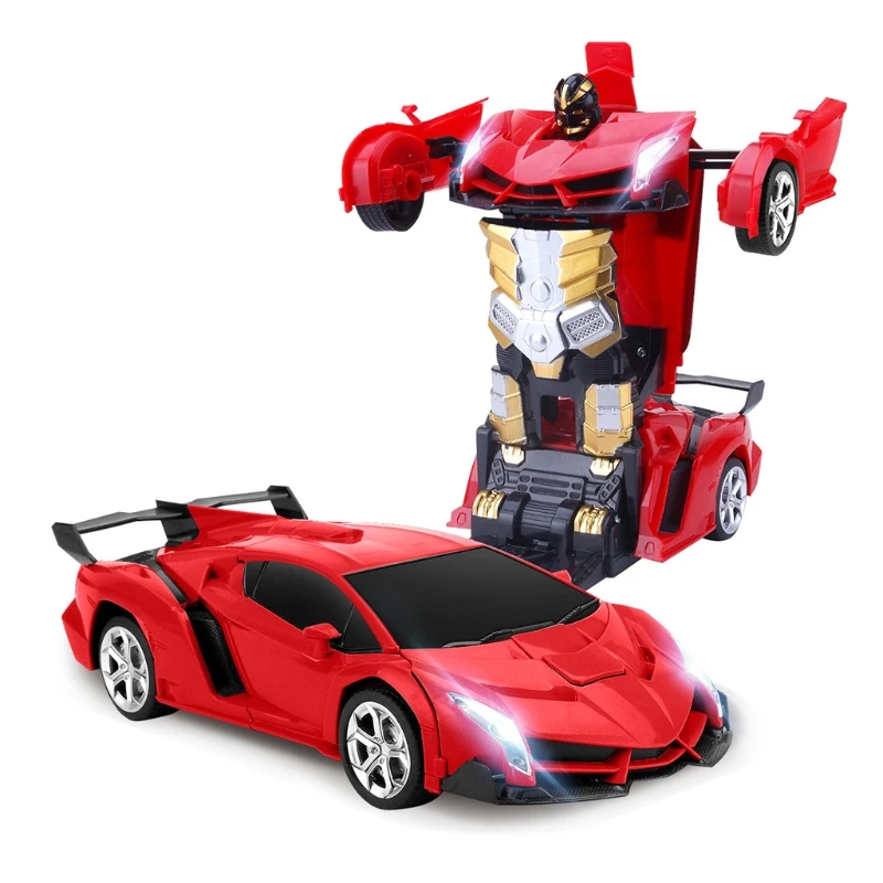 Масштаб 1:18 Радиоуправляемый автомобиль робот-трансформер спортивный модель