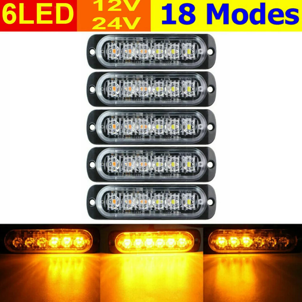 4 шт./5 шт. 6LED автомобиль Грузовик аварийный Маяк Светильник Универсальный